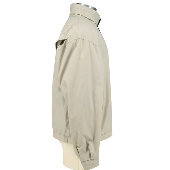 Members Only Jacket Mens Large Beige Full Zip Lightweight Pockets Lined Vintage - Picture 6 of 16